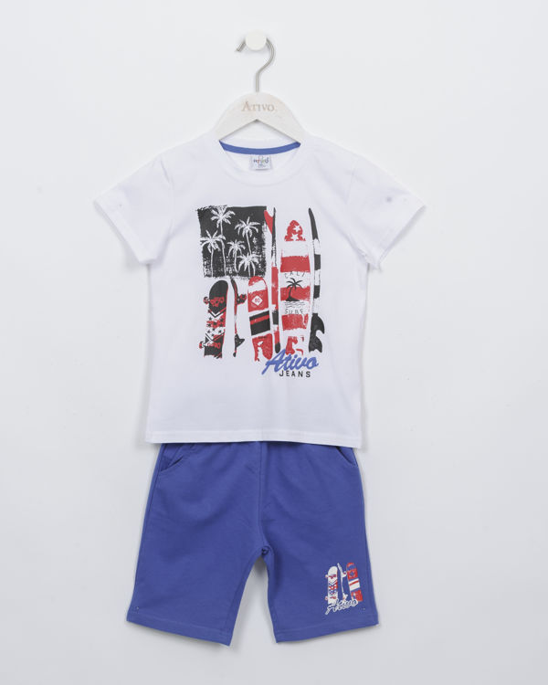 Picture of YF903- BOYS 2 PCS SET IN COTTON WITH SHORTS